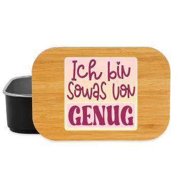 AFFIRMATION MINDSET - ICH BIN GENUG SPRUCH - Lunch Box - Schwarz - Vorne