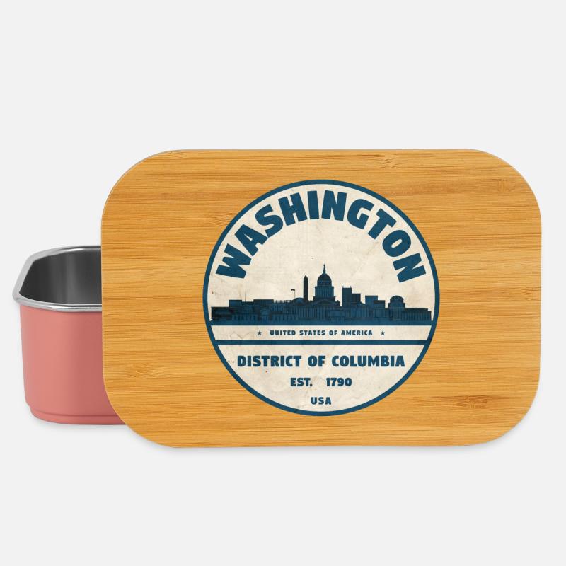 Washington DC Vintage - Boîte à goûter - rose clair