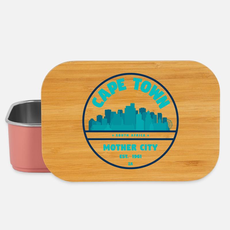 Cape Town Skyline Abzeichen - Lunch Box - Hellrosa
