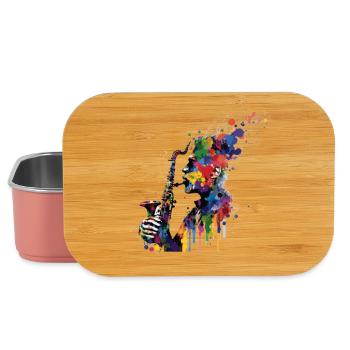 Saxophone Player Musician Jazz - Lunch Box - light pink - Front