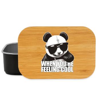 Cool panda feeling good - Lunch Box - black - Front