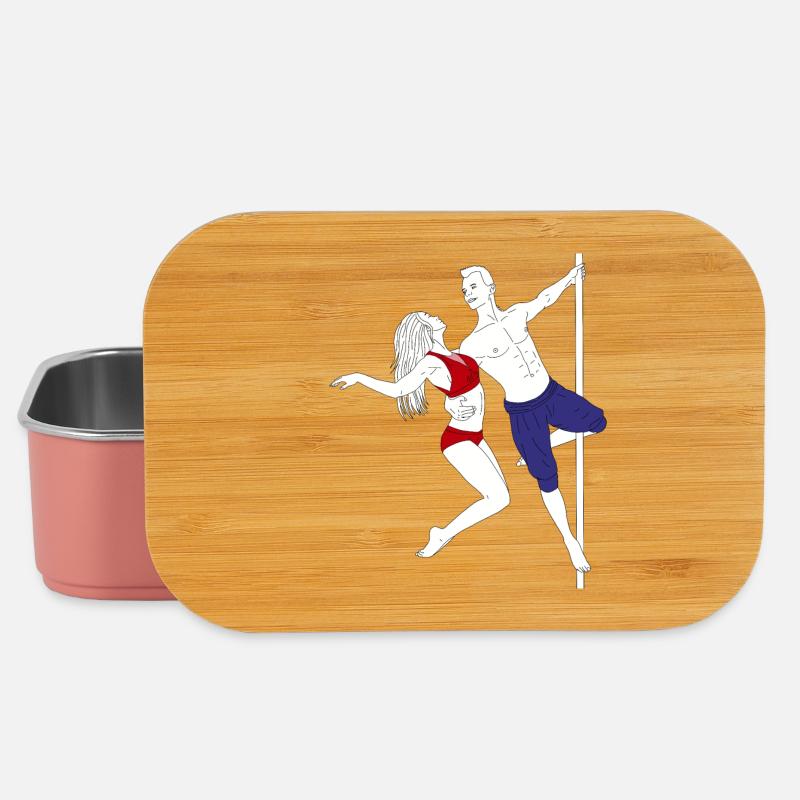 Poledance Duo Rot Blau Outfit - Lunch Box - Hellrosa