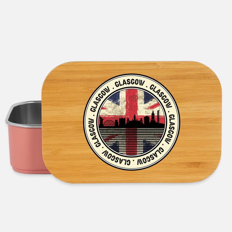 Glasgow Unionjack Stadtbild - Lunch Box - Hellrosa