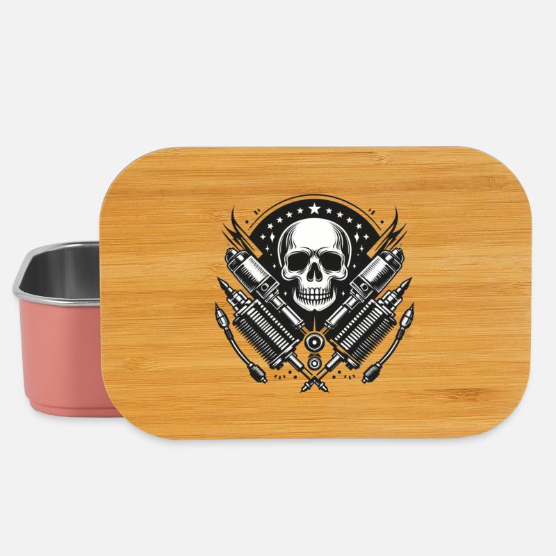 Biker Skull Design 1 - Lunch Box - Hellrosa