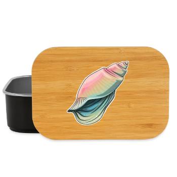 Pastel Seashell Illustration - Lunch Box - black - Front
