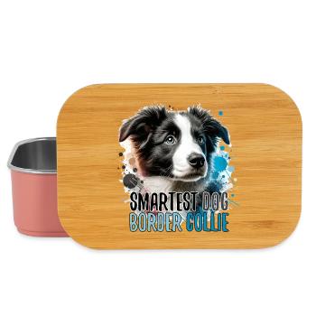 Border Collie Puppy Smartest Dog Gift - Lunch Box - light pink - Front