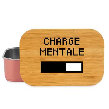 Charge Mentale – Batterie Qui se Vide - Femme - Boîte à goûter - rose clair - Devant