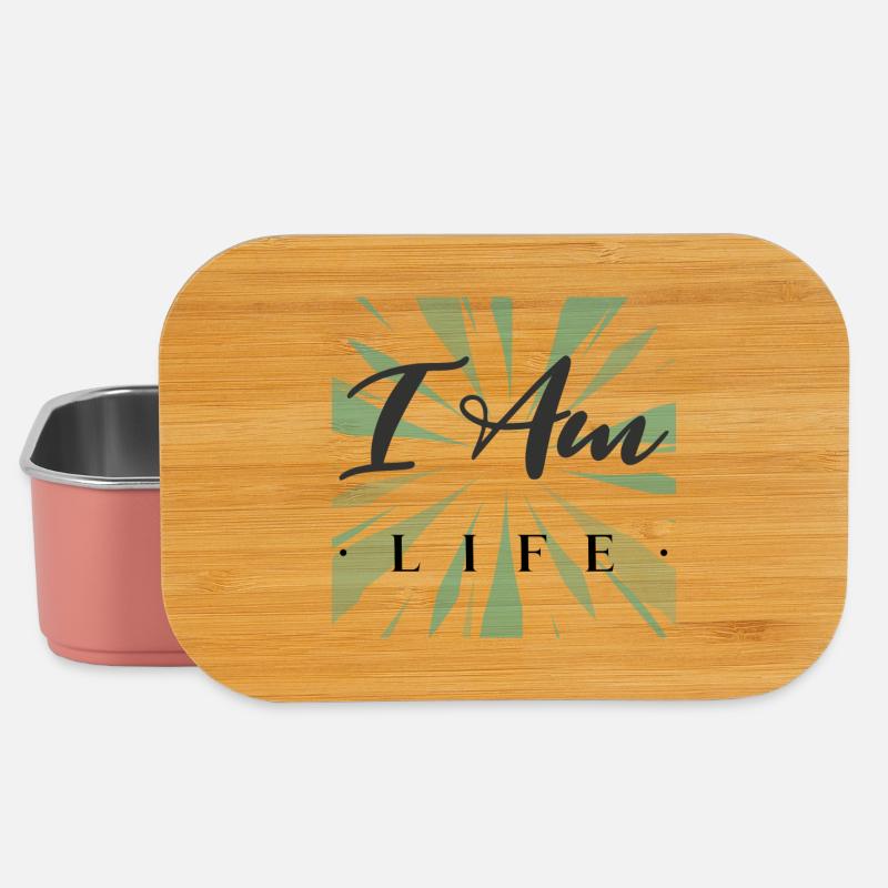 I am life - Lunch Box - light pink