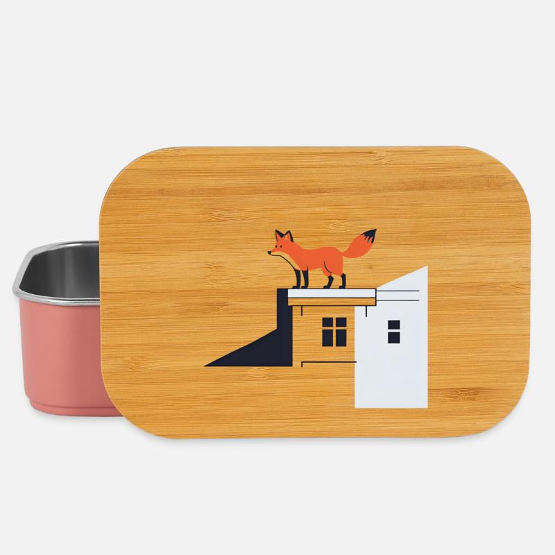 Fox Roost on Rooftop - Lunch Box - light pink