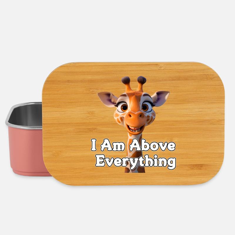 Giraffe mit Motivationsbotschaft - Lunch Box - Hellrosa