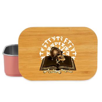 buchband aufgeschlagen, runen, Menschenschädel - Lunch Box - Hellrosa - Vorne