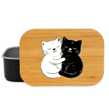 Chats mignons – simples et élégants - Boîte à goûter - noir - Devant