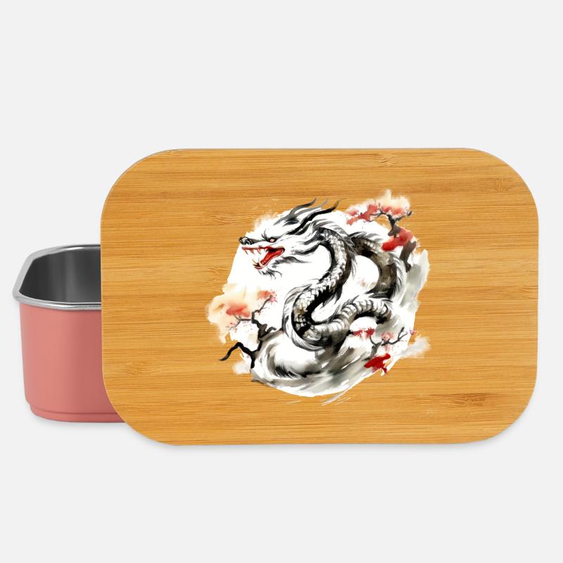 Signe du zodiaque chinois Dragon - Boîte à goûter - rose clair