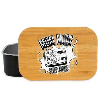 Mom Mode On – Sleep Mode Off - Lunch Box - black - Front