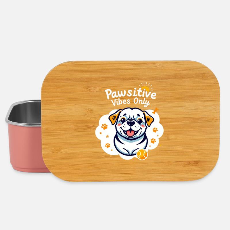 Pawsitive Vibes Only - Boîte à goûter - rose clair