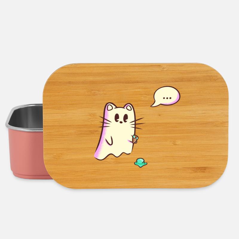 Ghost Cat Drops - Oops - Lunch Box - light pink