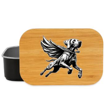 Super Hund Weimaraner Weimi Cape Umhang Geschenk - Lunch Box - Schwarz - Vorne
