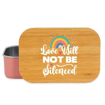 LGBTQ Pride Month - Love Will Not Be Silenced - Lunch Box - light pink - Front
