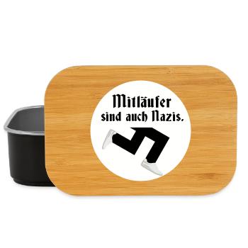 Mitlaufer sind auch Nazis Gegen rechts gegen AFD - Lunch Box - Schwarz - Vorne