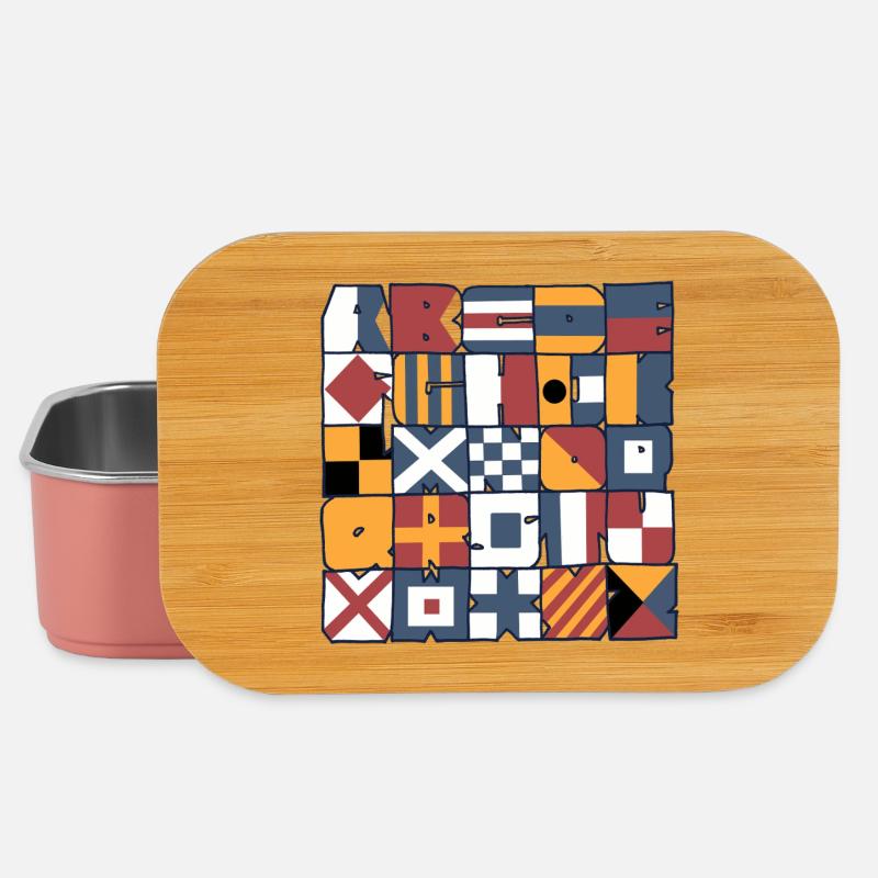 Nautical flags - Lunch Box - light pink
