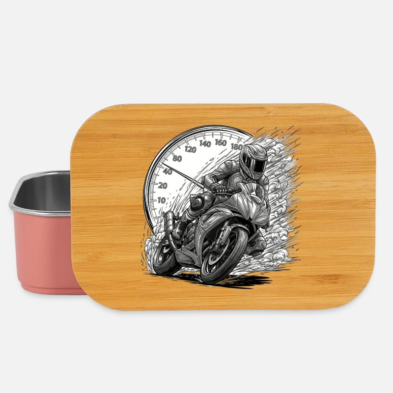 Motard enpulsé par la vitesse - Boîte à goûter - rose clair