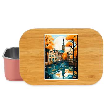 Gouda Netherlands Vintage Travel Poster Cityscape - Lunch Box - light pink - Front