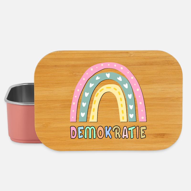 KINDER REGENBOGEN DEMOKRATIE - Lunch Box - Hellrosa