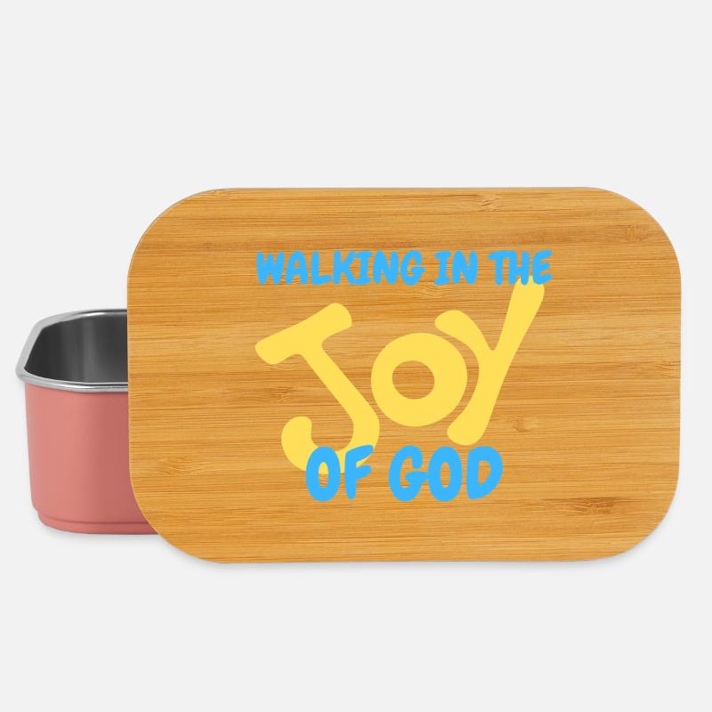 God's joy motif in solid pastel colors - Lunch Box - light pink