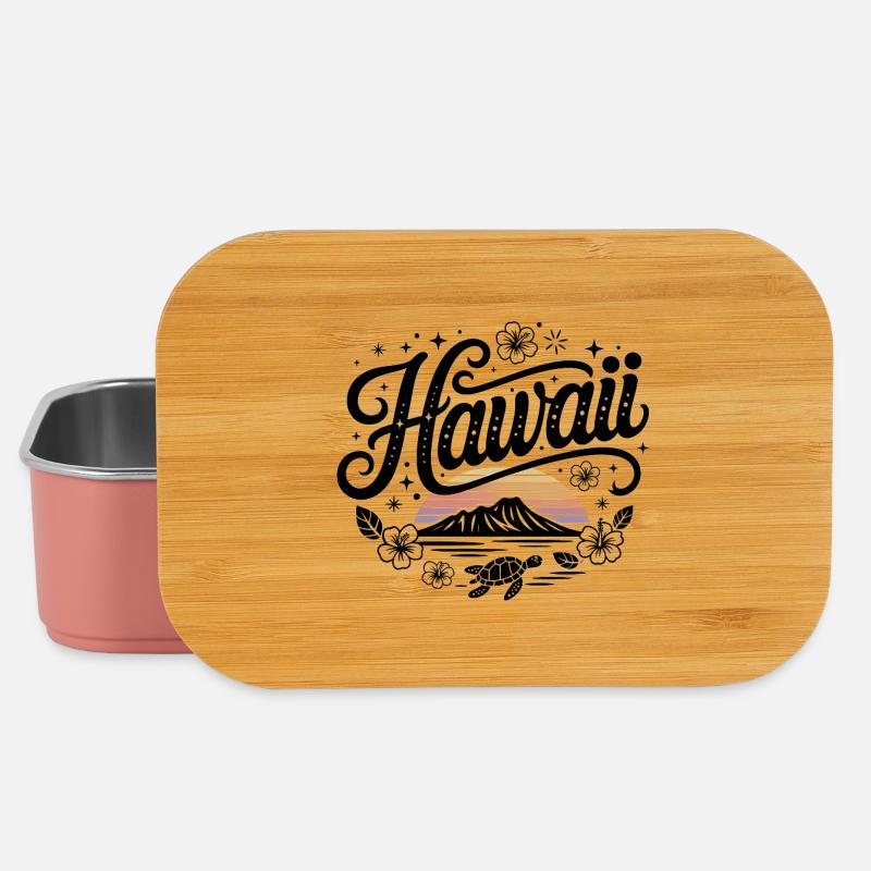 Hawaï - Souvenir USA State Design - Boîte à goûter - rose clair