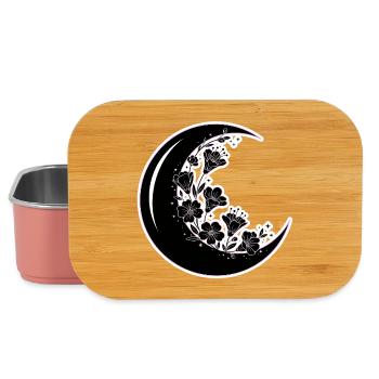 Floral Moon Phase Illustration - Lunch Box - light pink - Front