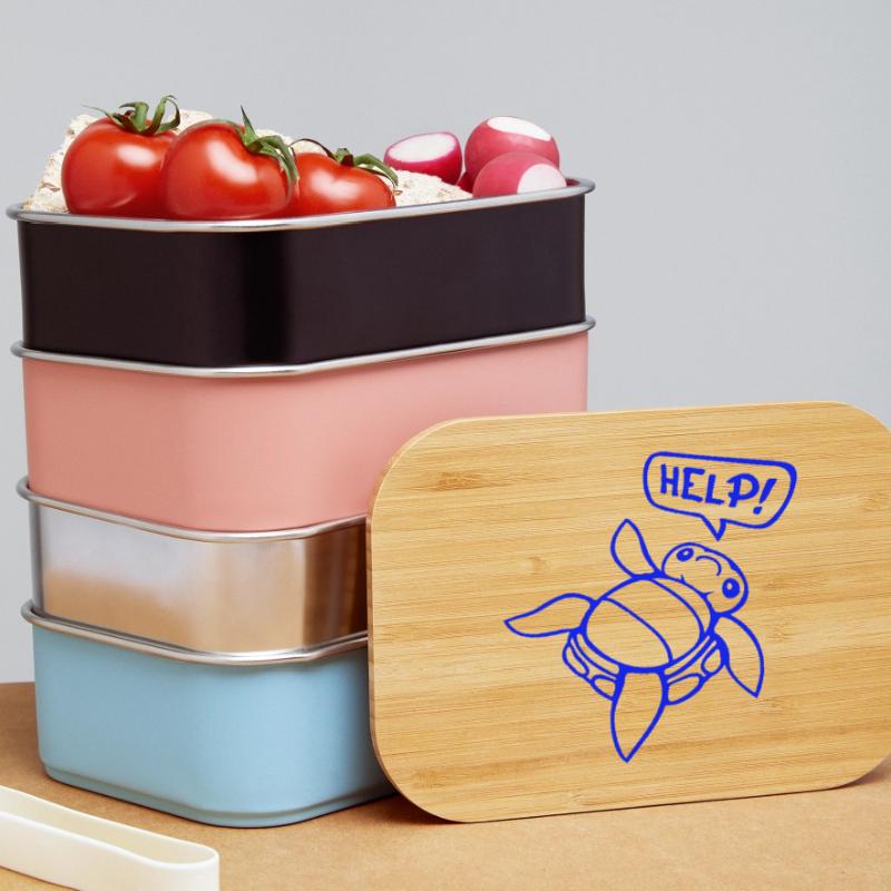 Turtle Back Tilted Over Helpless Side Help Lunch Box
