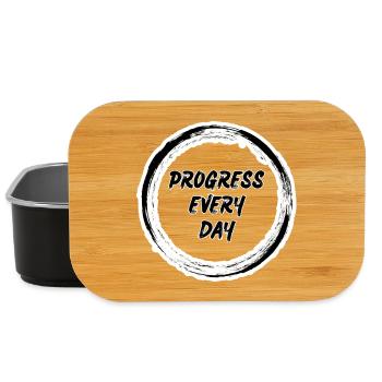 Progress Every Day Zen Circle  - Lunch Box - black - Front