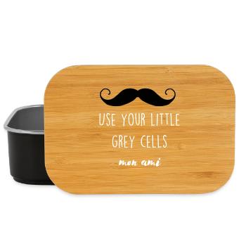 Utilisez votre petite moustache à cellules grises Poirot - Boîte à goûter - noir - Devant
