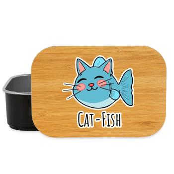 Cat-Fish - Half Cat, Half Fish or a Catfish! - Lunch Box - black - Front