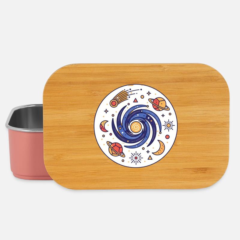 Cosmic Vortex Galaxy - Lunch Box - light pink