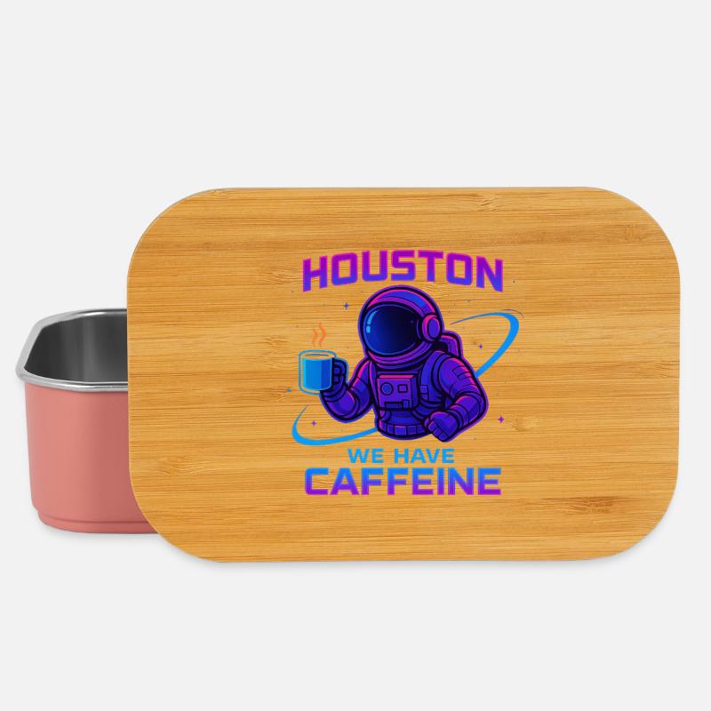 Houston we have caffeine - Lunch Box - light pink