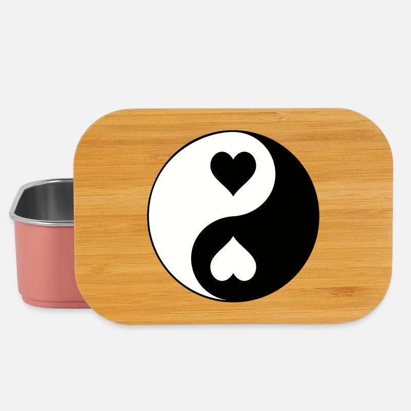 Herz YinYang Kontrast - Lunch Box - Hellrosa