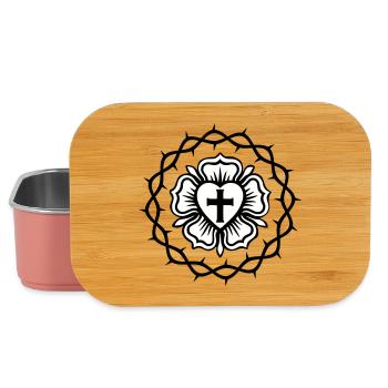 Lutheran rose and Crown of thorns - Lunch Box - light pink - Front