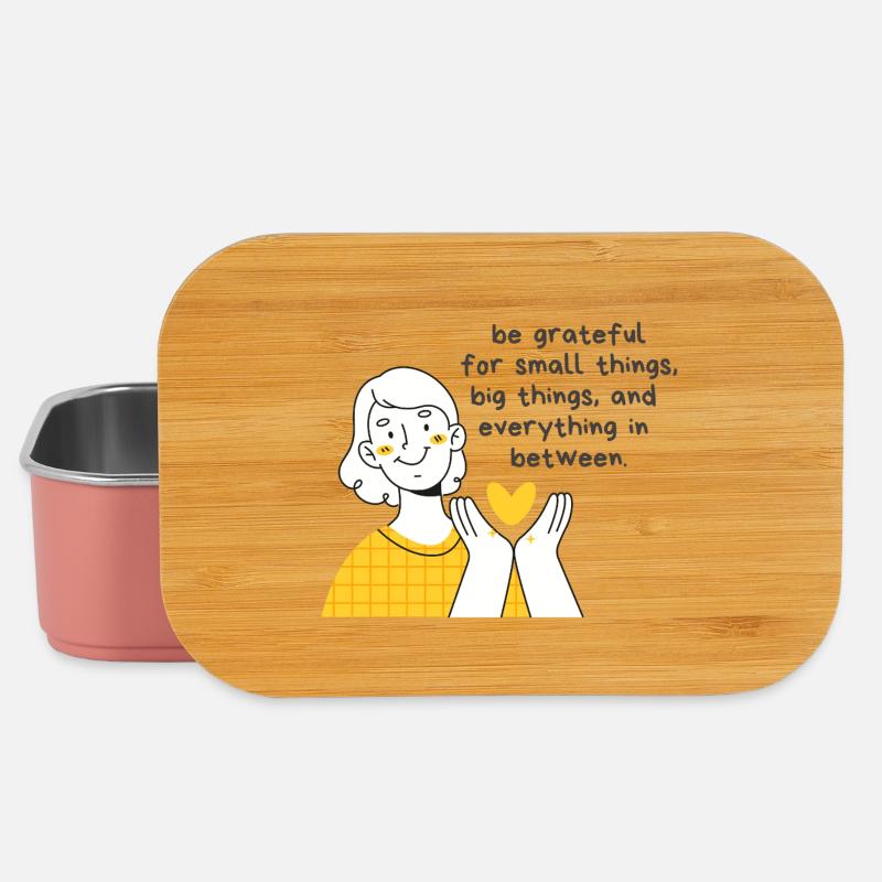 Be Grateful for Small Things, Big Things - Lunch Box - light pink