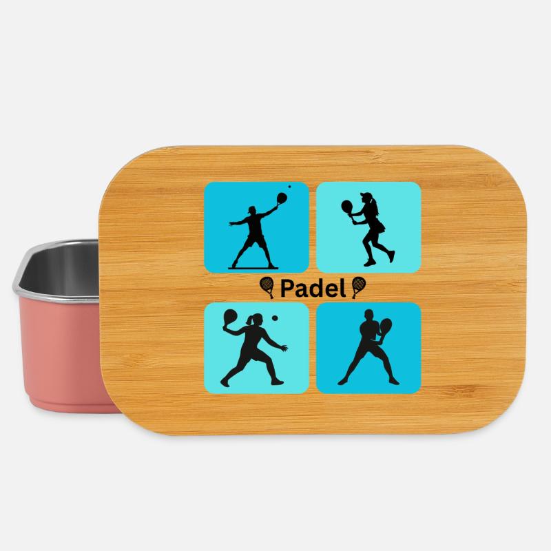 Quatre padel quadruples - Boîte à goûter - rose clair
