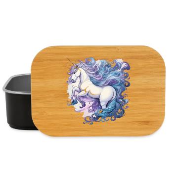 Licorne Moondream à la crinière scintillante - Boîte à goûter - noir - Devant