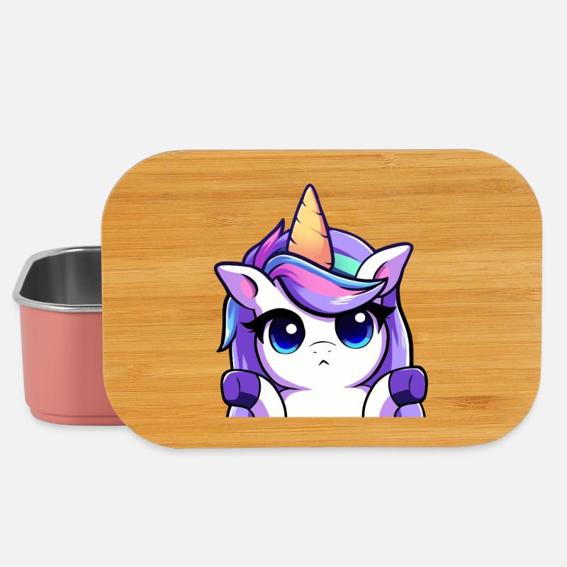 Lya Einhorn Schulterzuckend - Lunch Box - Hellrosa