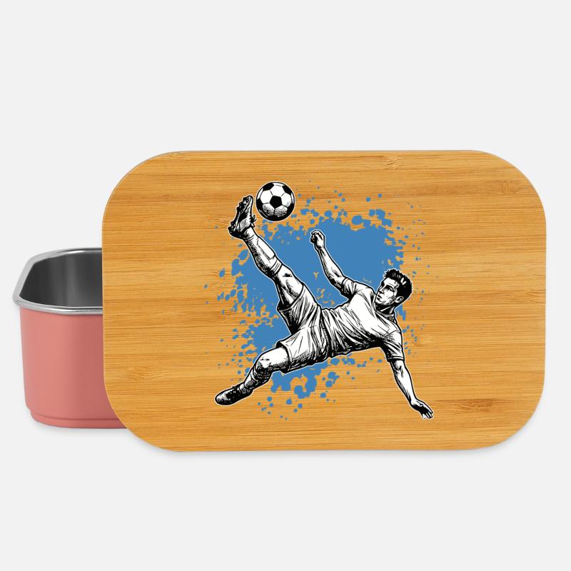 Fußball Schuss Fallrückzieher Tor Seitfallzieher - Lunch Box - Hellrosa