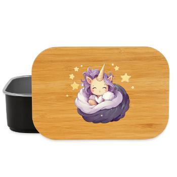 Unicorn Dream Friend in the Star Swirl - Lunch Box - black - Front