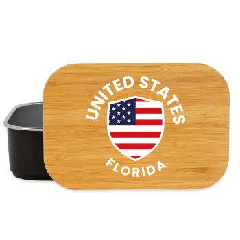 Drapeau patriotique du Bouclier des États-Unis - Boîte à goûter - noir - Devant