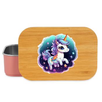 Kosmisches Einhorn mit Schal - Lunch Box - Hellrosa - Vorne