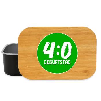 40e anniversaire du football - Boîte à goûter - noir - Devant