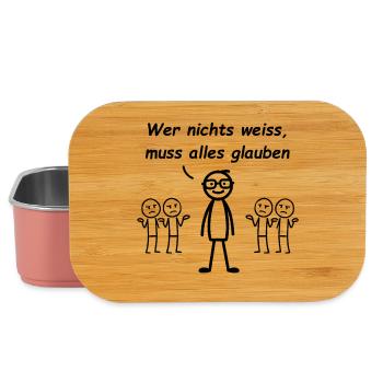 If you don't know anything, you have to believe everything - Lunch Box - light pink - Front