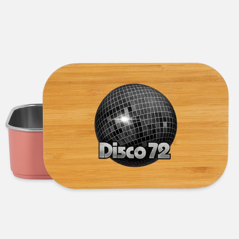 Disco72 Spiegelkugel Motiv - Lunch Box - Hellrosa