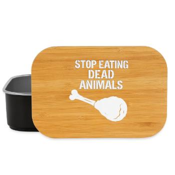 Stops the consumption of dead animals - Lunch Box - black - Front